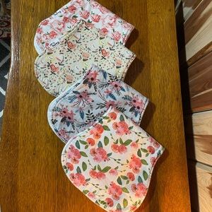 Baby burp cloths (set of 4)